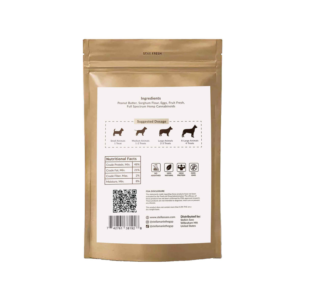 🛍 Stella’s Sassy Snackables CBD Peanut Butter Treats (100mg)
