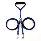 Double-Ended Hand-Knitted Braided Rope Dog Leash: TANGLE FREE
