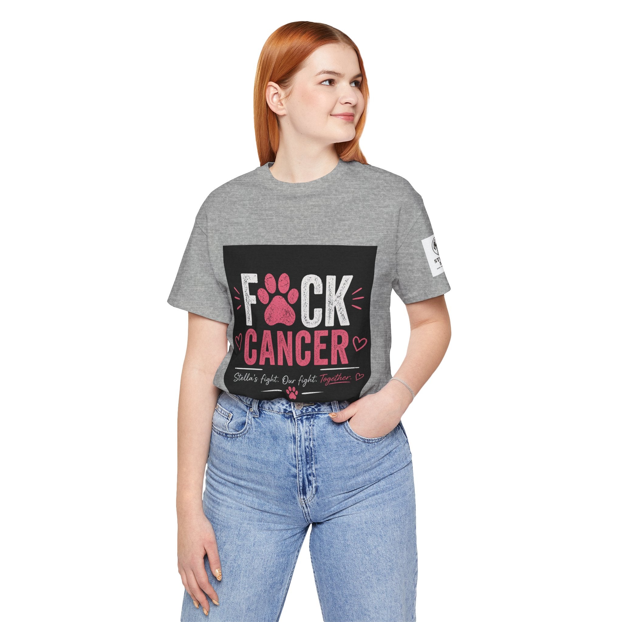 F*ck Cancer Paw Tee — Breast Cancer Awareness Support Shirt