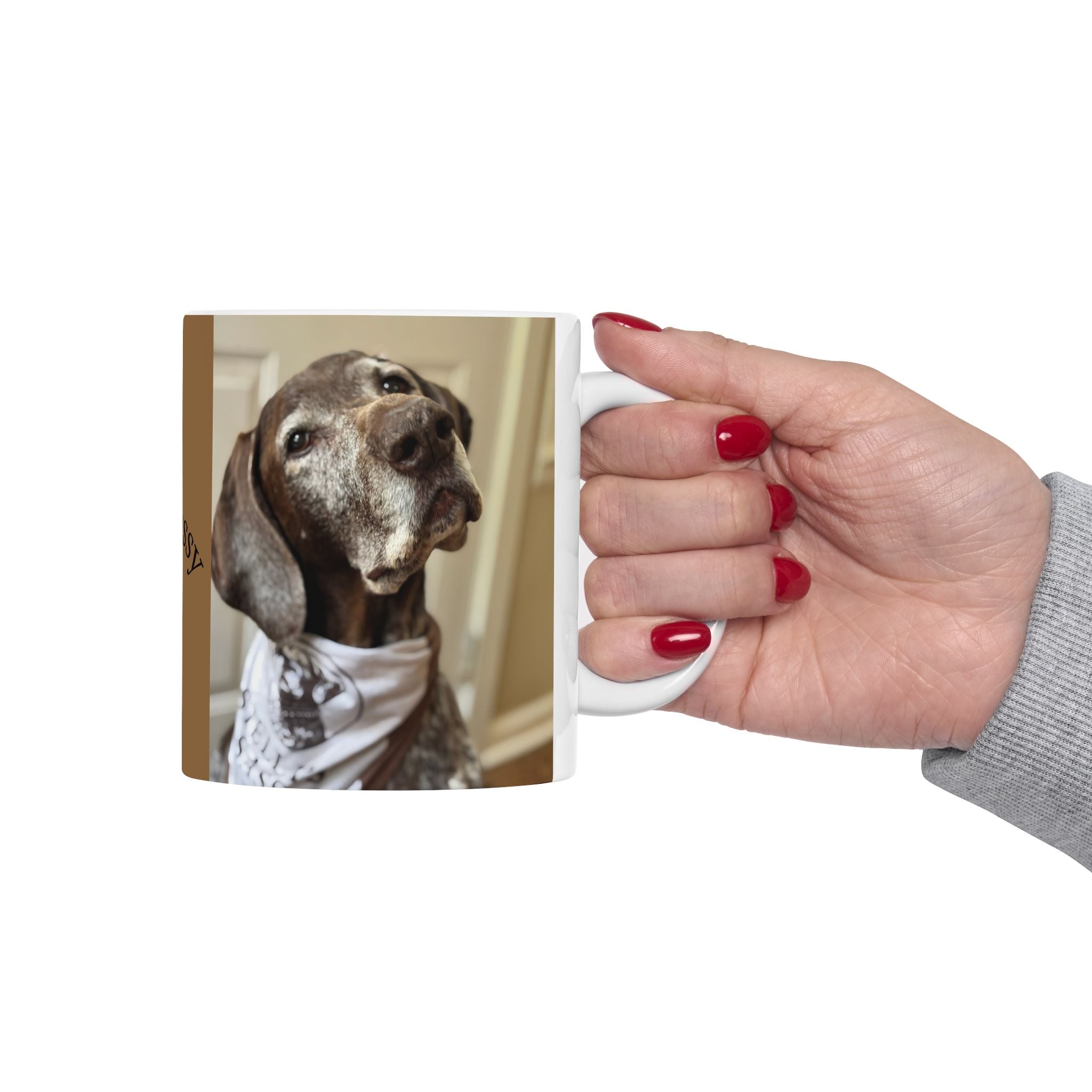 Custom Dog Themed Ceramic Mug - 'Stay Sassy' Design 15 oz