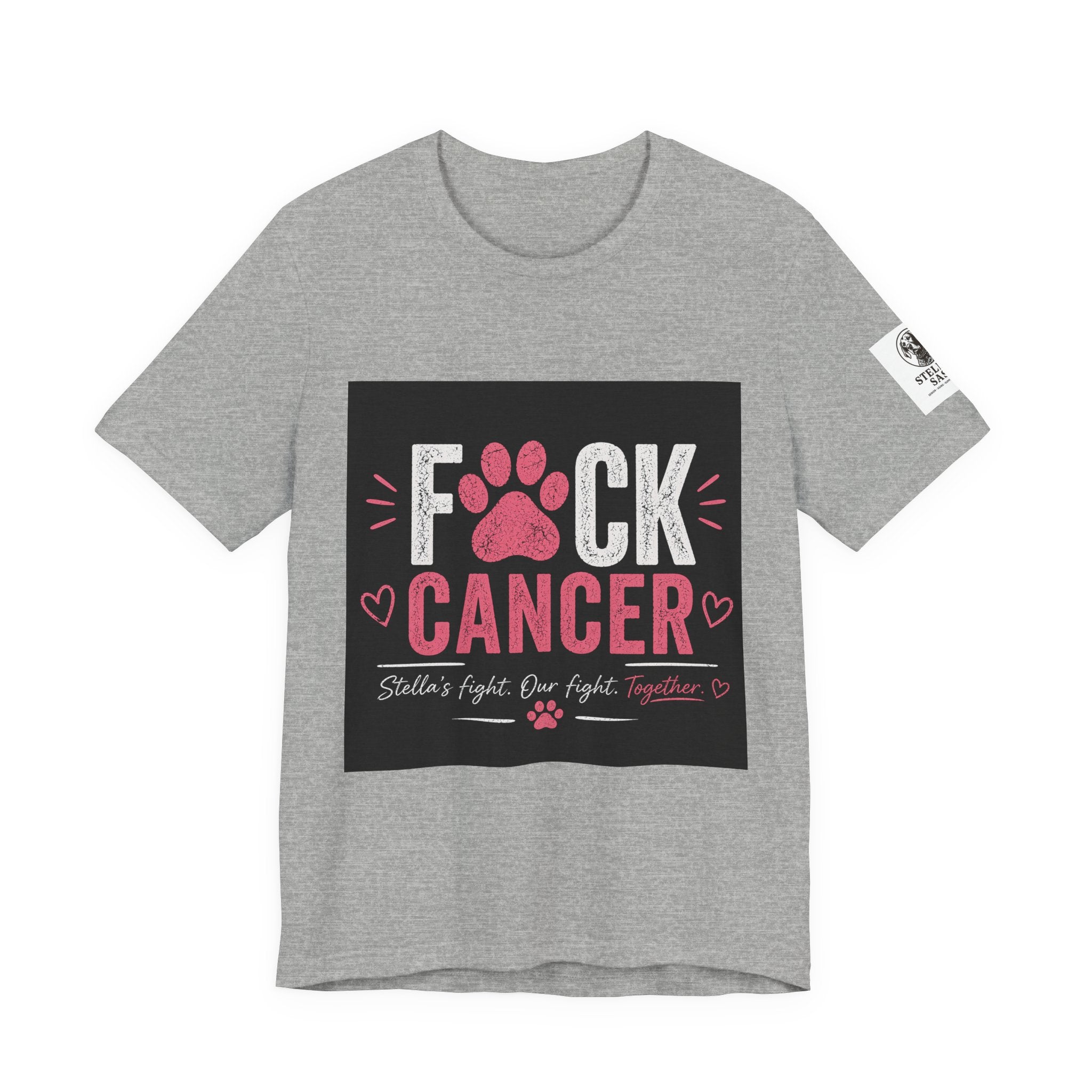 F*ck Cancer Paw Tee — Breast Cancer Awareness Support Shirt
