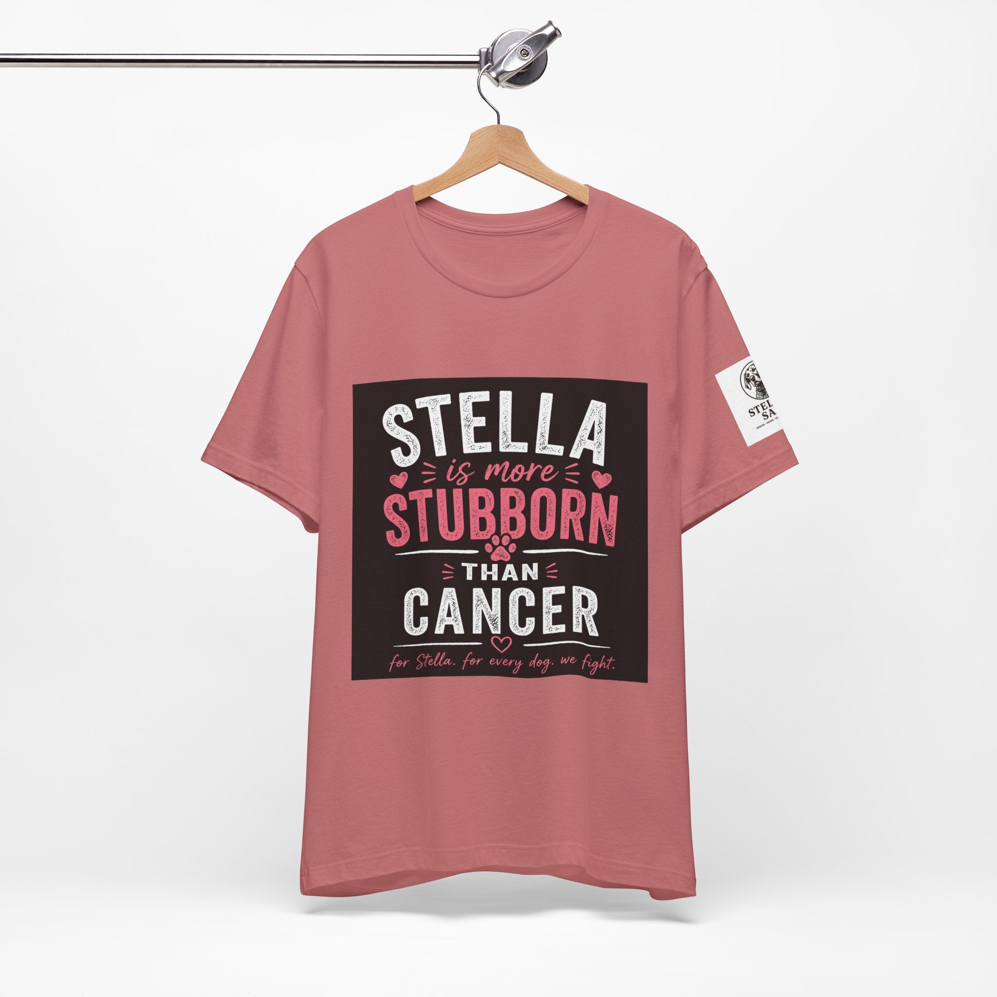 Stella Is More Stubborn Than Cancer T-Shirt — Cancer Support Tee