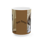 Custom Dog Themed Ceramic Mug - 'Stay Sassy' Design 15 oz