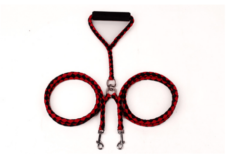 Double-Ended Hand-Knitted Braided Rope Dog Leash: TANGLE FREE