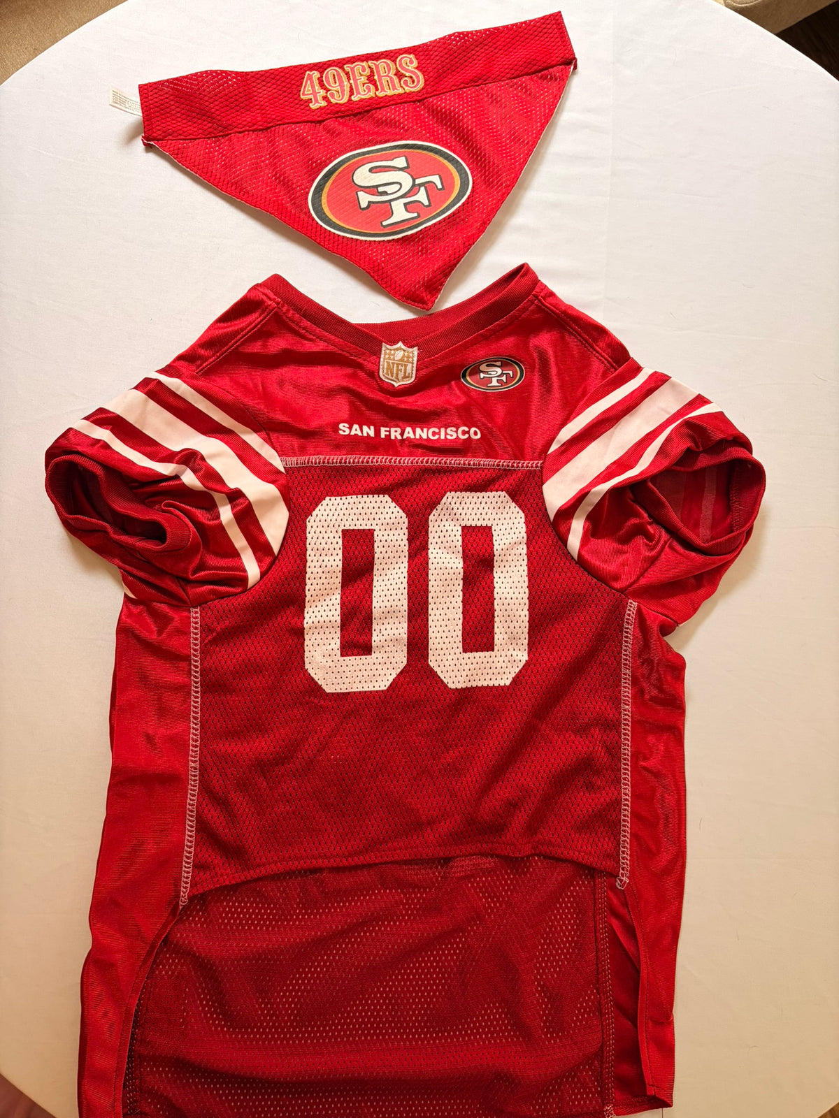 Stella's Game Day Glory — San Francisco 49ers Jersey & Scarf Bundle 🏈❤️