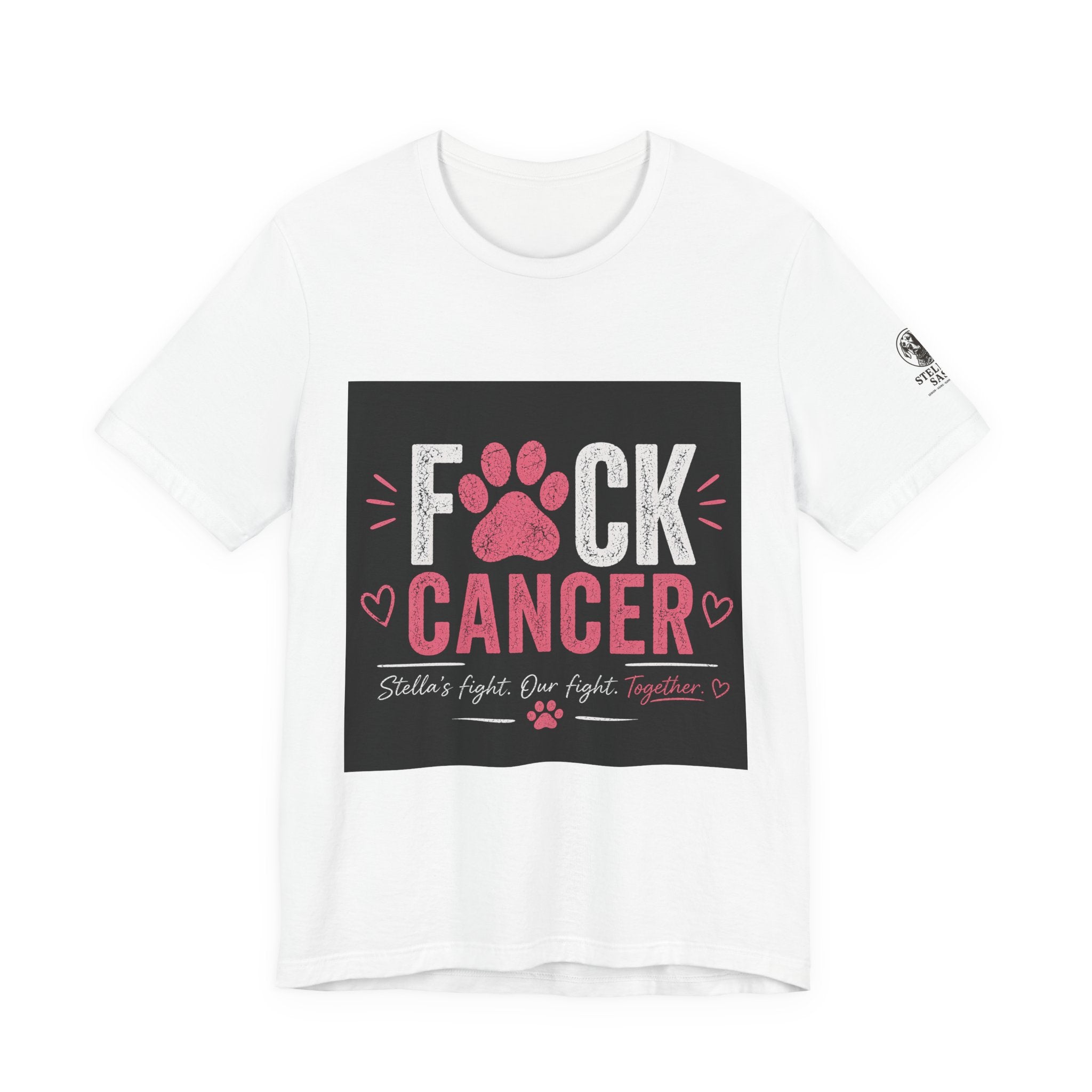 F*ck Cancer Paw Tee — Breast Cancer Awareness Support Shirt
