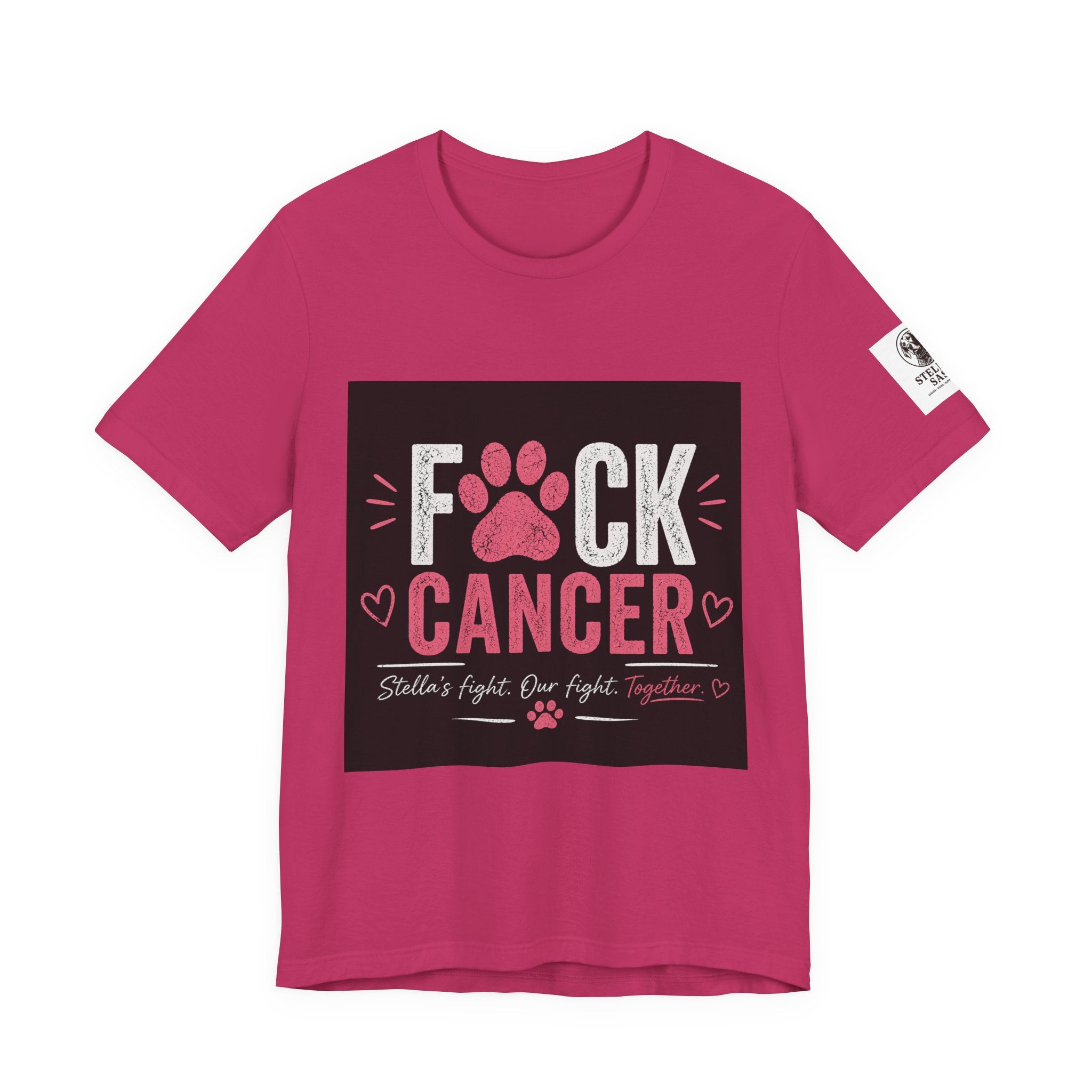 F*ck Cancer Paw Tee — Breast Cancer Awareness Support Shirt