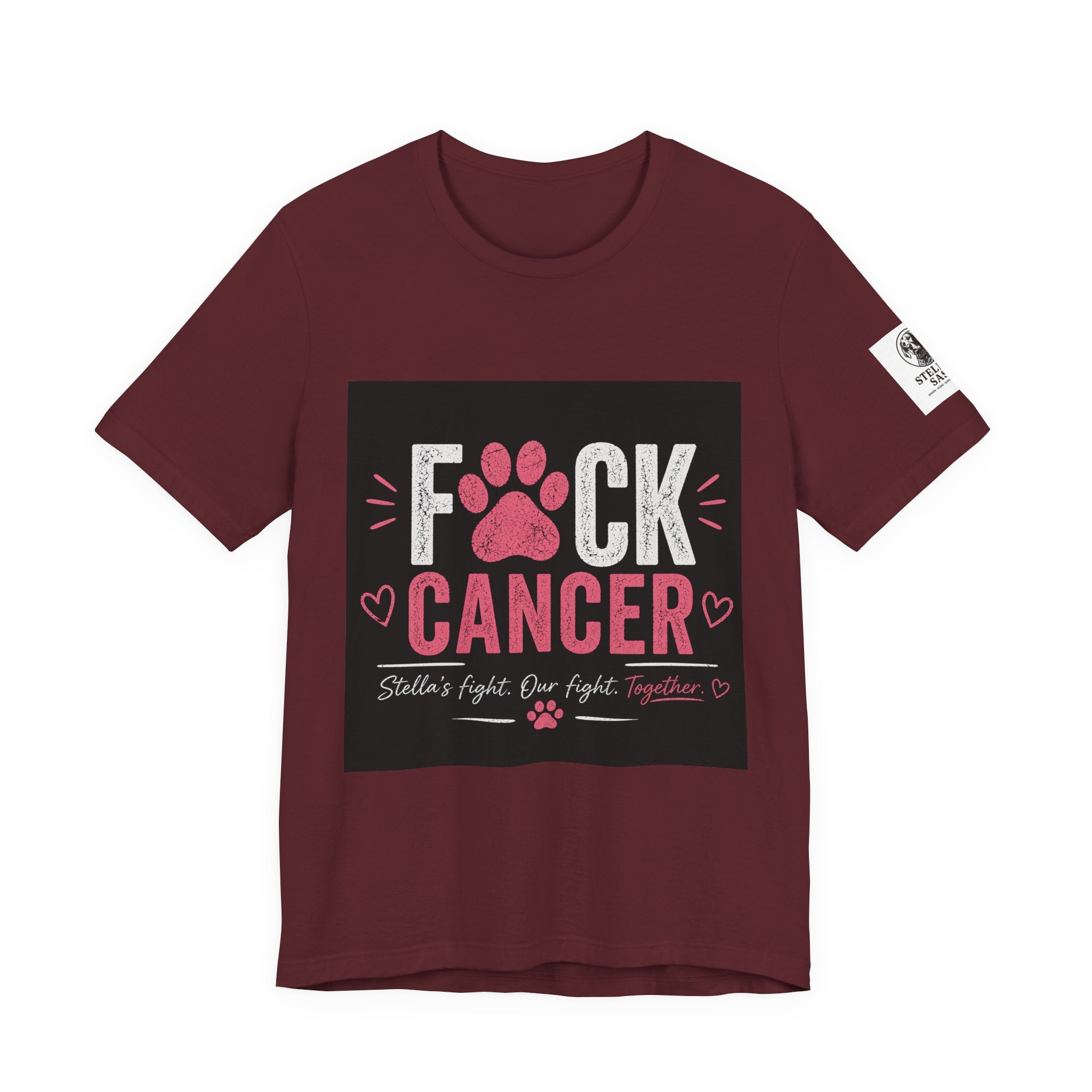 F*ck Cancer Paw Tee — Breast Cancer Awareness Support Shirt