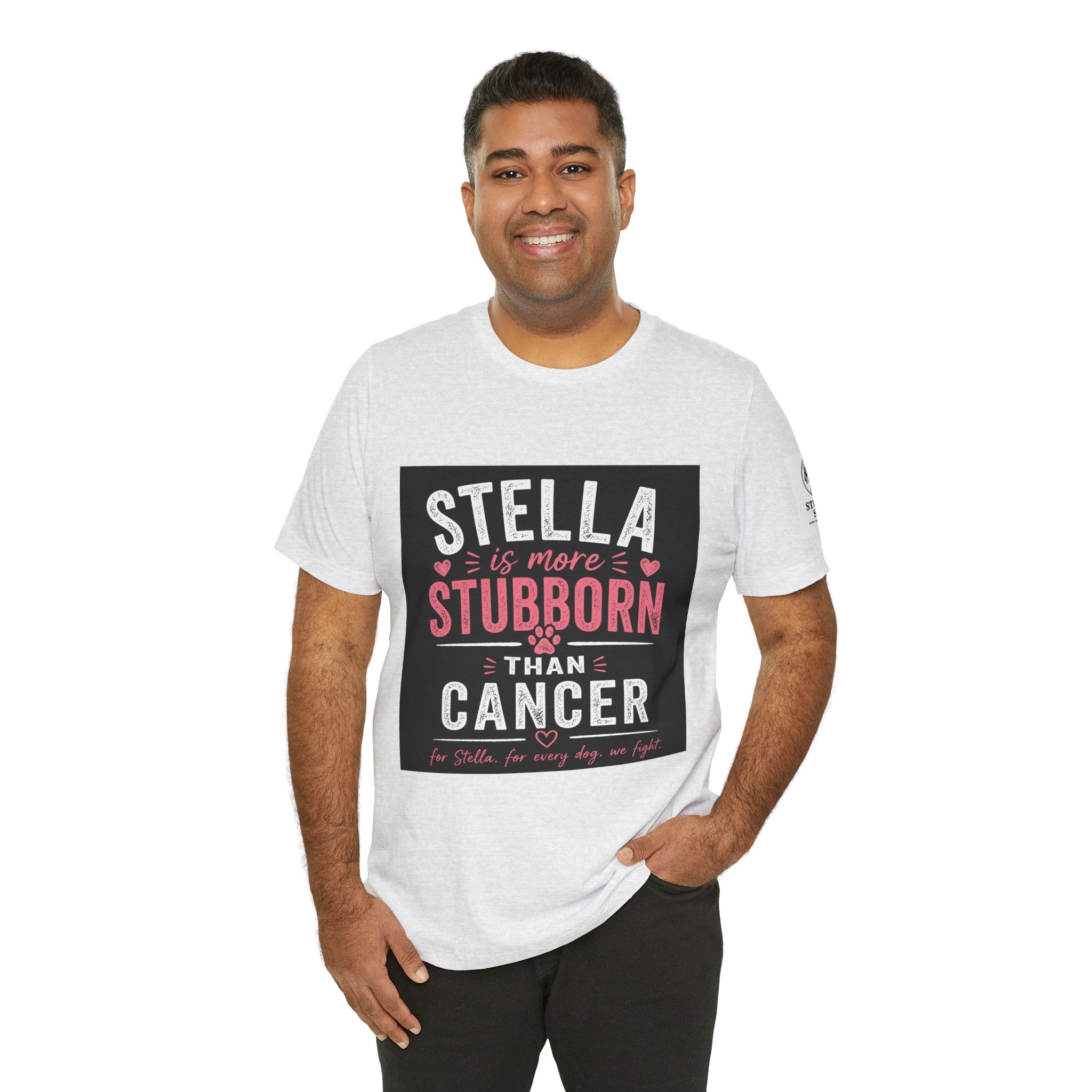 Stella Is More Stubborn Than Cancer T-Shirt — Cancer Support Tee