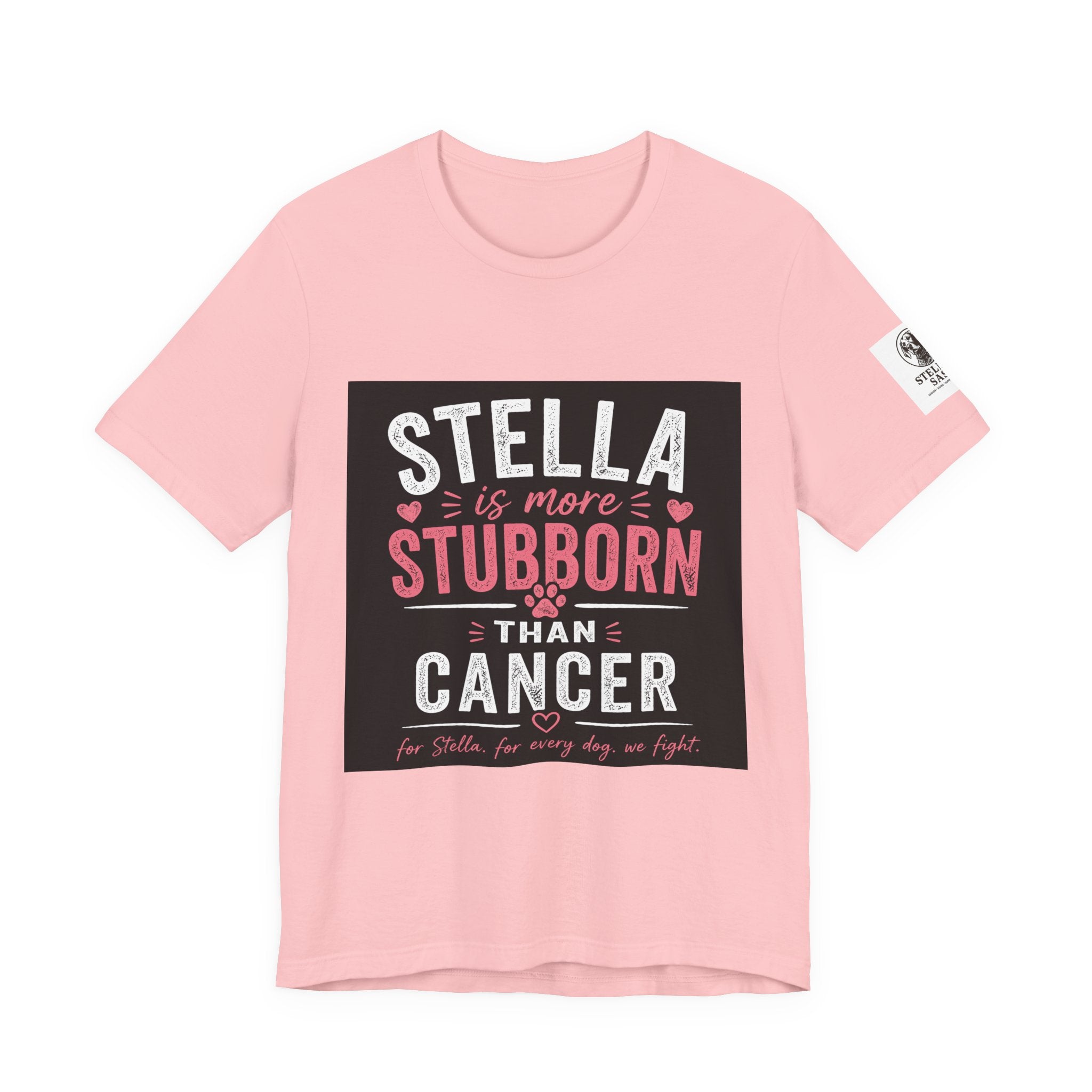 Stella Is More Stubborn Than Cancer T-Shirt — Cancer Support Tee