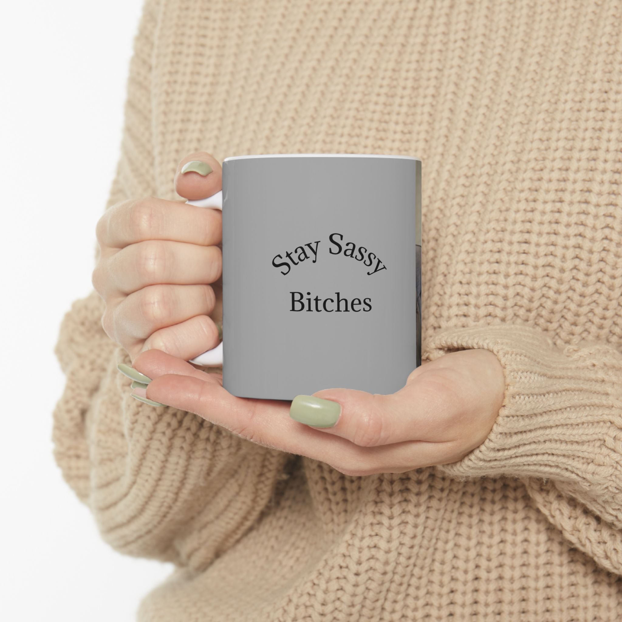 Custom Dog Themed Ceramic Mug - 'Stay Sassy' Design